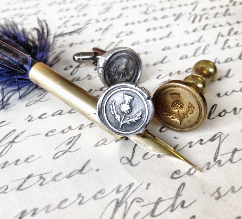 Scottish Thistle Cufflinks Scotland Cufflinks Heritage Etsy