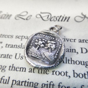 Tree Wax Seal Pendant - Nature Necklace of Love - Parting Gift - We&#39;re Meant to Be Together
