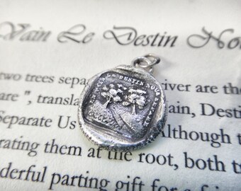 Tree Wax Seal Pendant - Nature Necklace of Love - Parting Gift - We're Meant to Be Together
