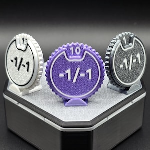 MTG Spin Counter Dial 1–20 -1/-1 Spring Loaded • Custom Tracker for Life/Health, Tokens, Mana, Resources • TCG and Tabletop Gaming Accessory