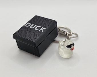 Duck Keychain Magnetic Storage Unit - Satisfying Lid, Multiple Sizes, 3D Printed, Tiny Ducks Included!