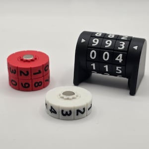 Modular Magnetic Spin Counters - Life, Score/Game State Trackers for MTG DnD & Tabletop Games - Lubricated, Spring Loaded STRONG magnets