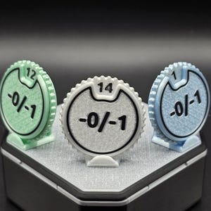 MTG Spin Counter Dial 1–20 -0/-1 Spring Loaded • Custom Tracker for Life/Health, Tokens, Mana, Resources • TCG and Tabletop Gaming Accessory