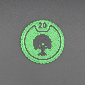 Contador de giros MTG 1–20: Maná de árbol/verde (lleno) Accesorio para juegos de mesa/TCG