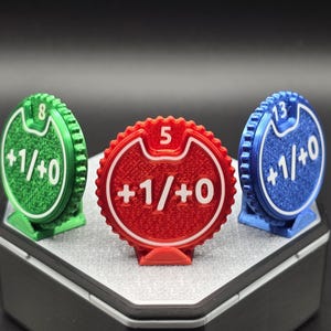 MTG Spin Counter Dial 1–20 +1/+0 Spring Loaded • Custom Tracker for Life/Health, Tokens, Mana, Resources • TCG and Tabletop Gaming Accessory