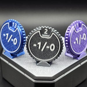 MTG Spin Counter Dial 1–20 -1/-0 Spring Loaded • Custom Tracker for Life/Health, Tokens, Mana, Resources • TCG and Tabletop Gaming Accessory