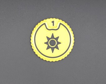 MTG Spin Counter 1–20: Sun/White Mana (Filled) TCG/Tabletop Gaming Accessory