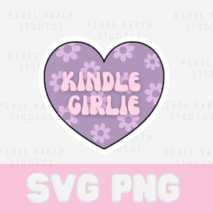 Kindle Girlie PNG, Bookish Sticker Digital, Trendy Book PNG, Kindle Stickers, Bookish Clip Art, In My Kindle Era, Kindle Digital Download