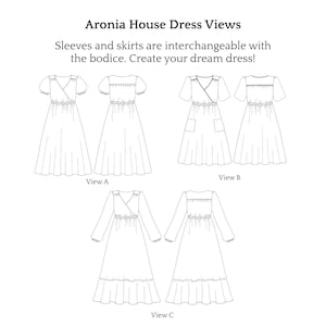 Intermediate Sewing Pattern Aronia House Dress PDF Sewing Pattern | Intermediate Pattern | Nursing ...