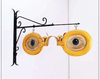 Vintage Metal Optician Shop Trade Sign