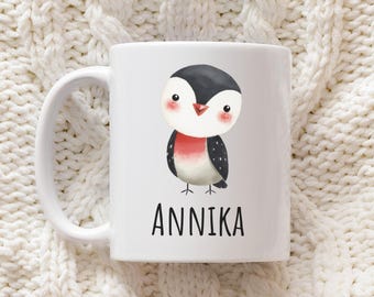 Personalized Mug, Robin Bird Design, Name Mug, Annika Mug, Gift Idea, Ceramic Mug, Custom Mug, Bird