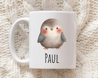 Robin mug, bird illustration, cute mug, gift idea, bird lover, coffee tea mug, unique mug, ceramic mug