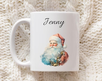 Personalized Christmas mug, name mug, Santa Claus mug, Christmas gift mug, customizable mug, gift idea mug