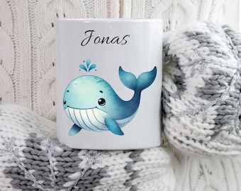 Whale Mug Personalized Child Animal Children's Mug Name LovingGifts