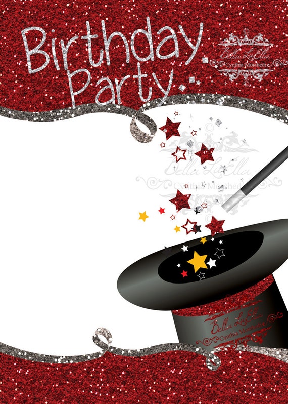 magic birthday party invitation