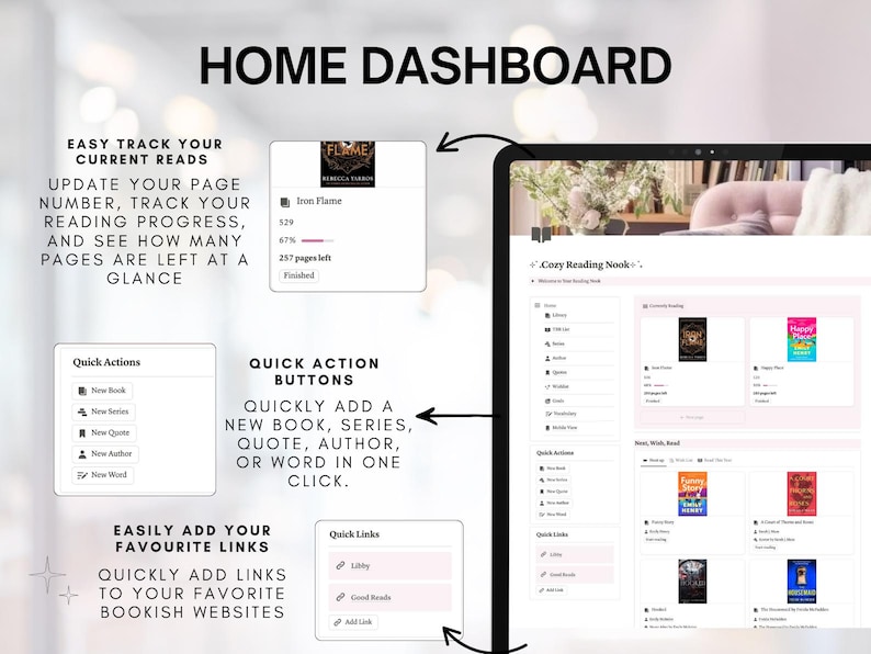 Notion Bookish Dashboard
Organized Reading Journal
Notion Book Database Template
Digital Bookshelf Notion
Book Organization Notion