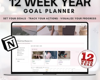 12 Week Year Notion Template: Goal Setting Planner (Digital)