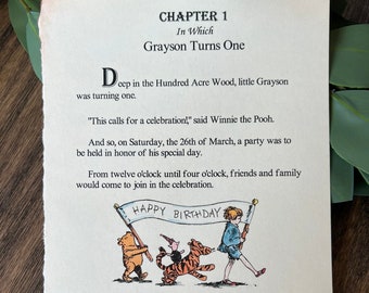 Winnie The Pooh Torn Edge Storybook Invitation Vintage Ripped Edge Invitations Classic Winnie The Pooh Book Invite Torn Page Set of 12