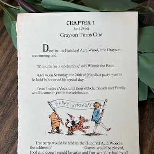 Winnie The Pooh Torn Edge Storybook Invitation Vintage Ripped Edge Invitations Classic Winnie The Pooh Book Invite Torn Page Set of 12
