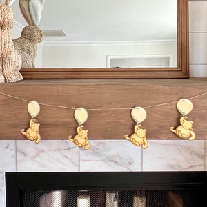 Yellow Winnie the Pooh Balloon Garland | Shower Decor, First Birthday Banner, Spring Welcome Baby, Dessert Table Decorations, Nursery Room