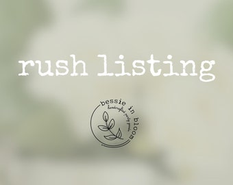 Rush Listing Fee - Personalized Items