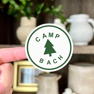 Camp Bach Bachelorette Sticker Sheet (15/sheet) | Girls Weekend Glamping Stickers for Favors, Summer Camp Themed Bridal Party Decorations