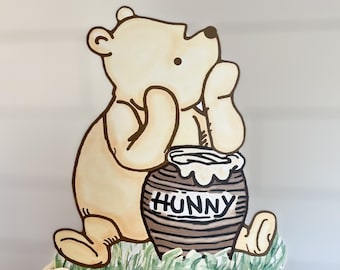 Golden Bear Honey Jar Cake Topper/Baby Shower/Birthday/Centerpiece /Photo Prop/Smash Cake