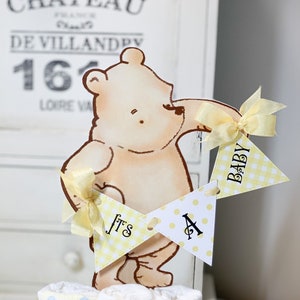 Baby Pooh Classic Winnie the Pooh Vintage Pooh Inspired Cake Topper 