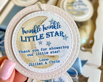 Twinkle Little Star Favor Tag - Set of 12 | Personalized Favor Tag, Baby Shower/Baptism/Birthday Party Thank You Tag, Dessert Table Decor