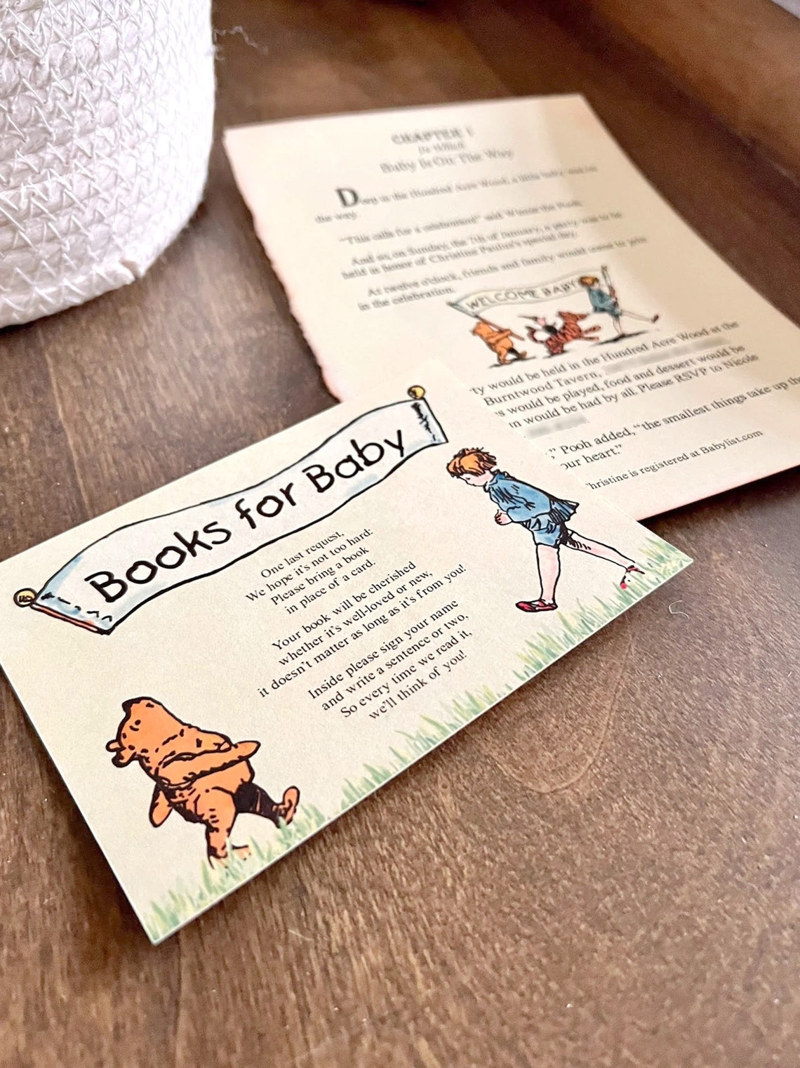 Winnie the Pooh Storybook Books for Baby Card (set of 12) | Classic ...