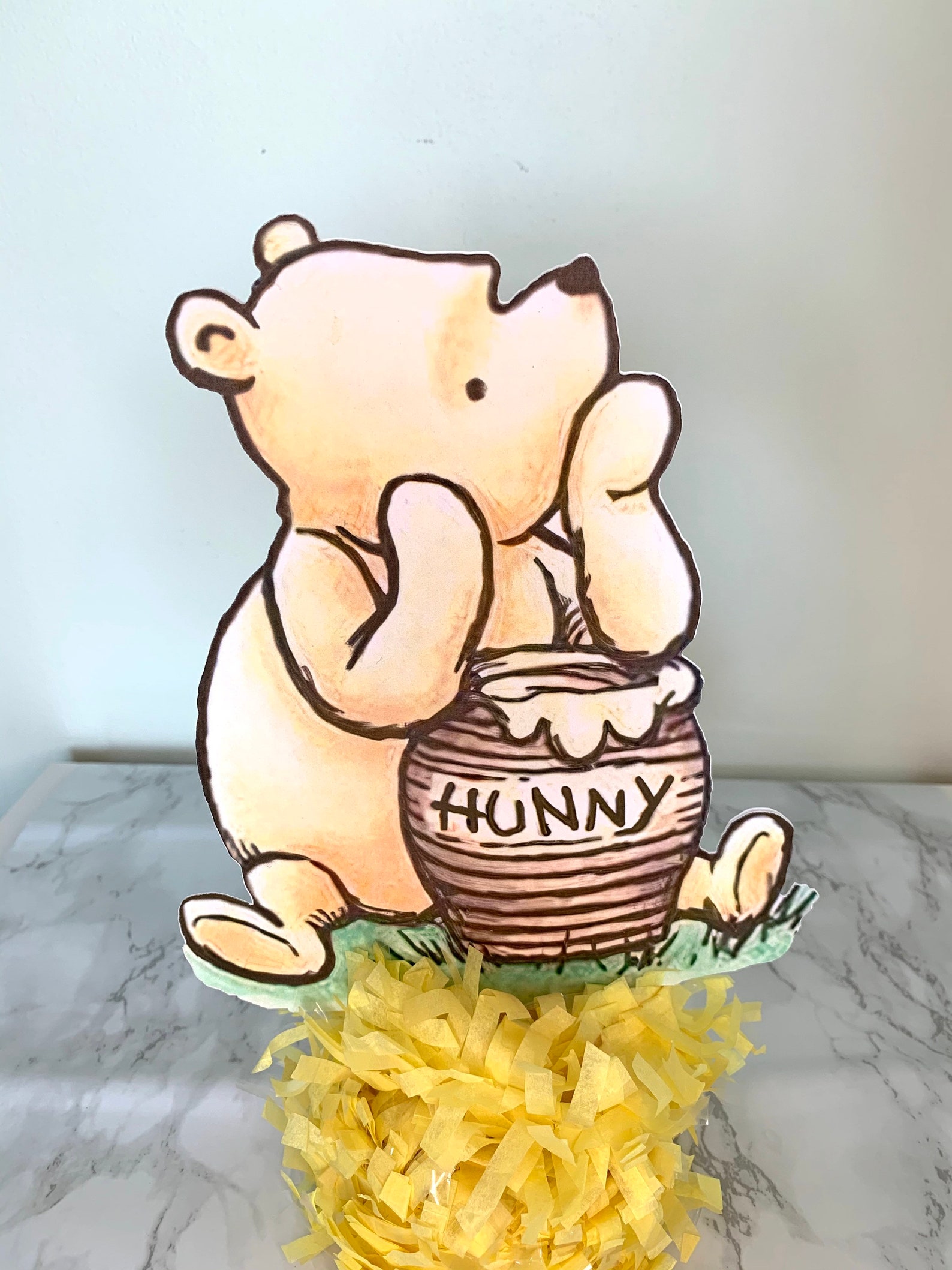 Winnie the Pooh with Honey Jar Cake Topper/Baby Etsy