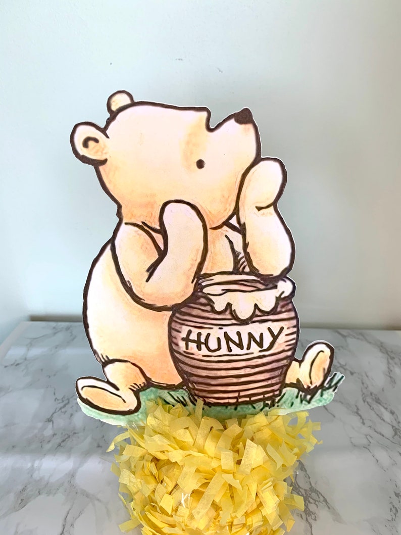 Winnie The Pooh With Honey Jar Cake Topperbaby Showerbirthdaycenterpiece Photo Propsmash Cake Party Supplies Paper Party Supplies Deshpandefoundationindia Org