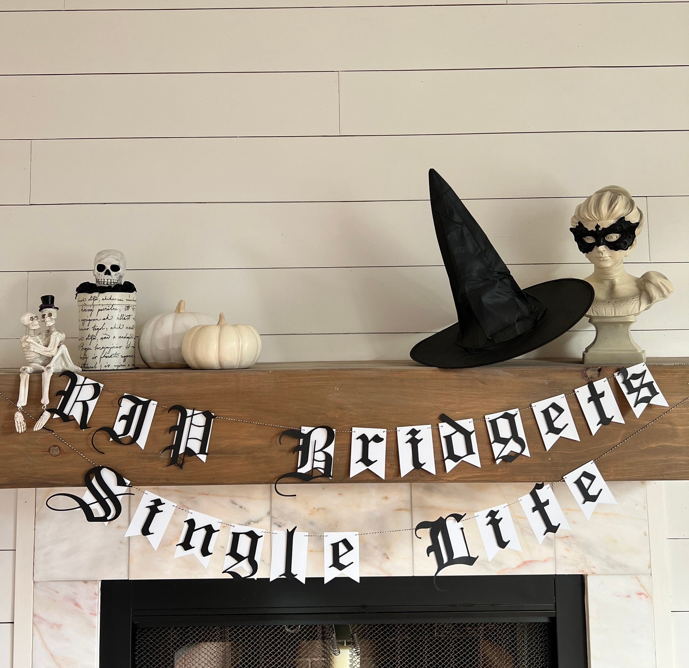 RIP Single Life Personalized Banner | Bachelorette Garland, Spooky ...