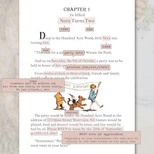 Winnie The Pooh Torn Edge Storybook Invitation Vintage Ripped Edge Invitations Classic Winnie The Pooh Book Invite Torn Page Set of 12 画像 2