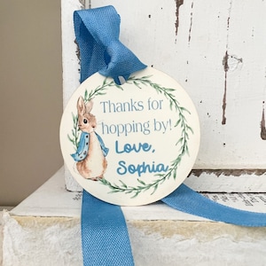 Peter Rabbit Party Favor Tags, Personalized Gift Tags..Beatrix Potter..Set of 12..Peter Rabbit Baby Shower