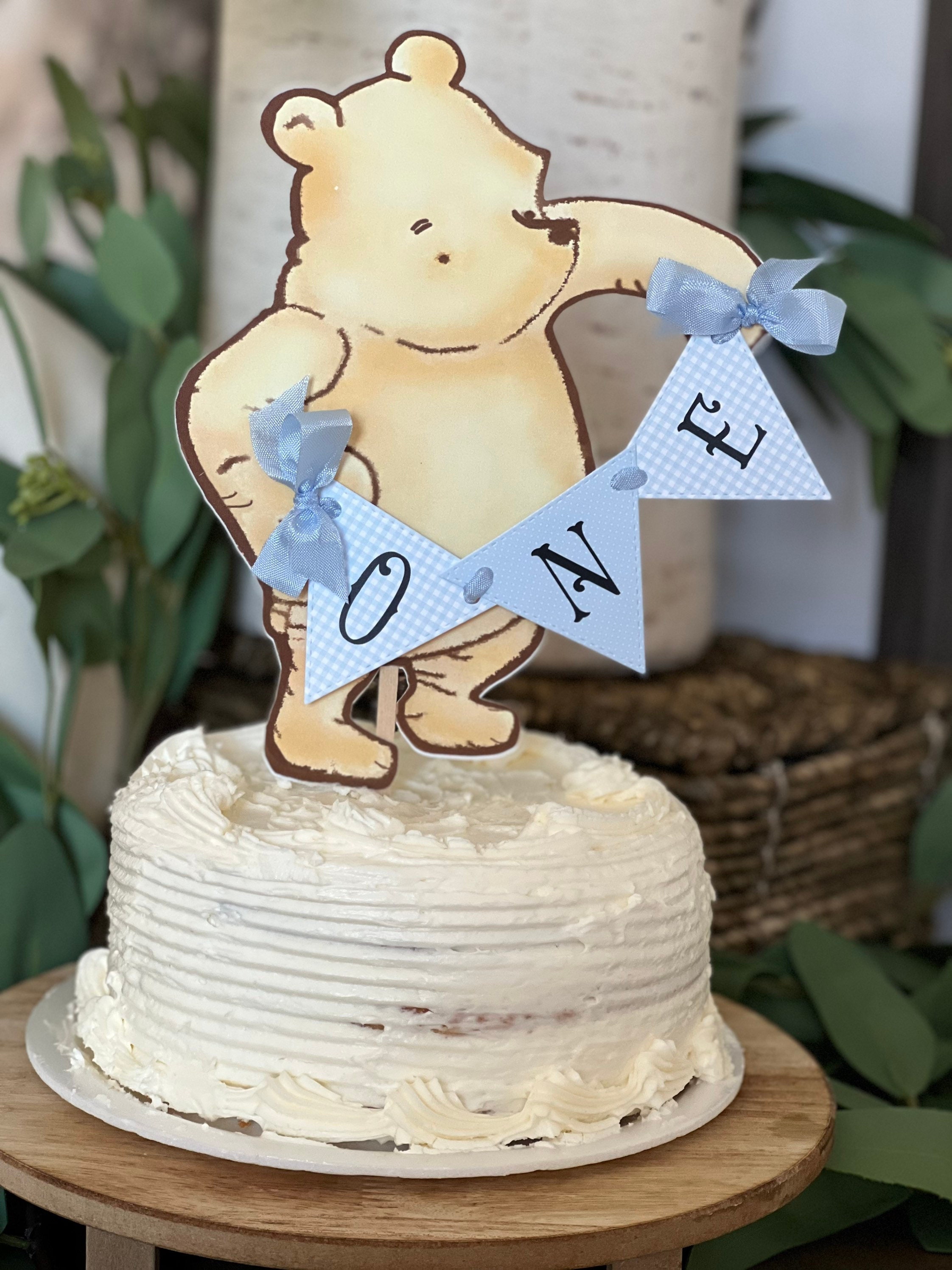 Classic Pooh Smash Cake topper – Invitetique