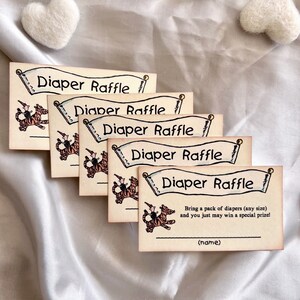 Winnie The Pooh Storybook Diaper Raffle Card Classic Winnie The Pooh Book Theme Shower, Diaper Raffle, Pooh Bear Invitation Card Inserts image 5