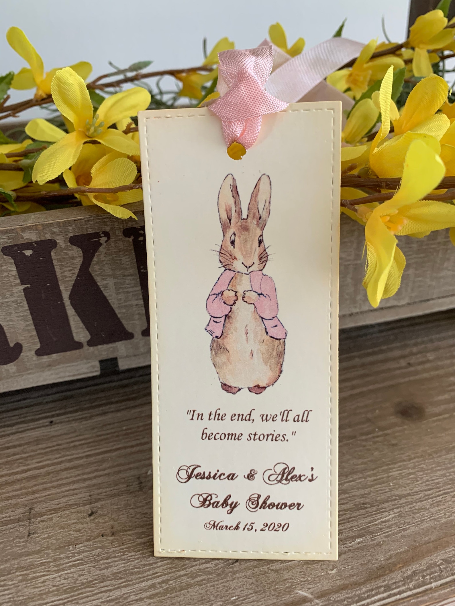 Peter Rabbit Bookmark/baby Shower/baby Girl/peter Rabbit Etsy
