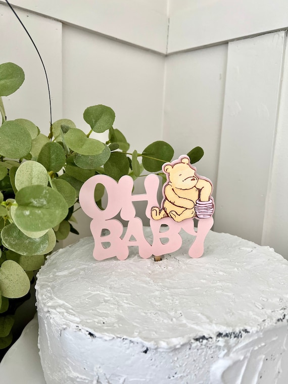 Classic Winnie Oh Baby Cake Topper for Baby Shower Decoratinos