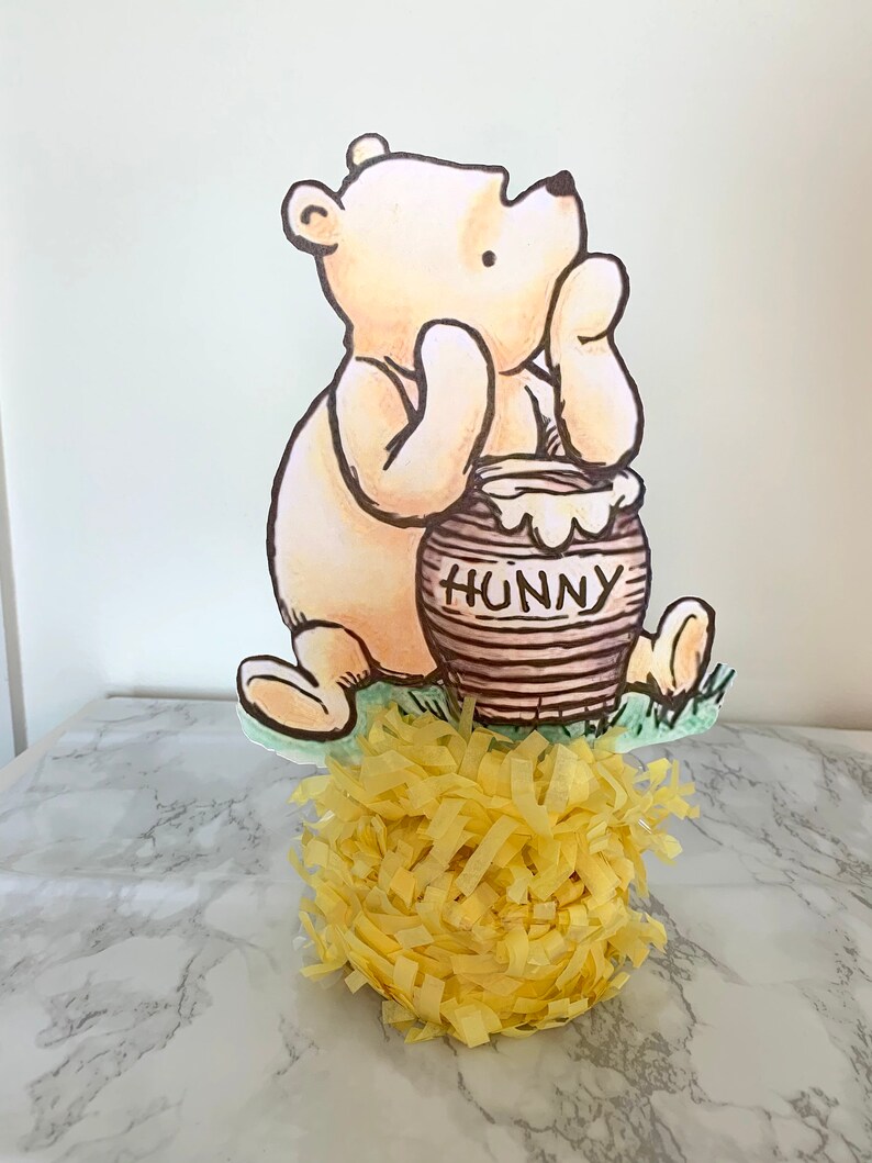 Winnie the Pooh with Honey Jar Cake Topper/Baby Etsy