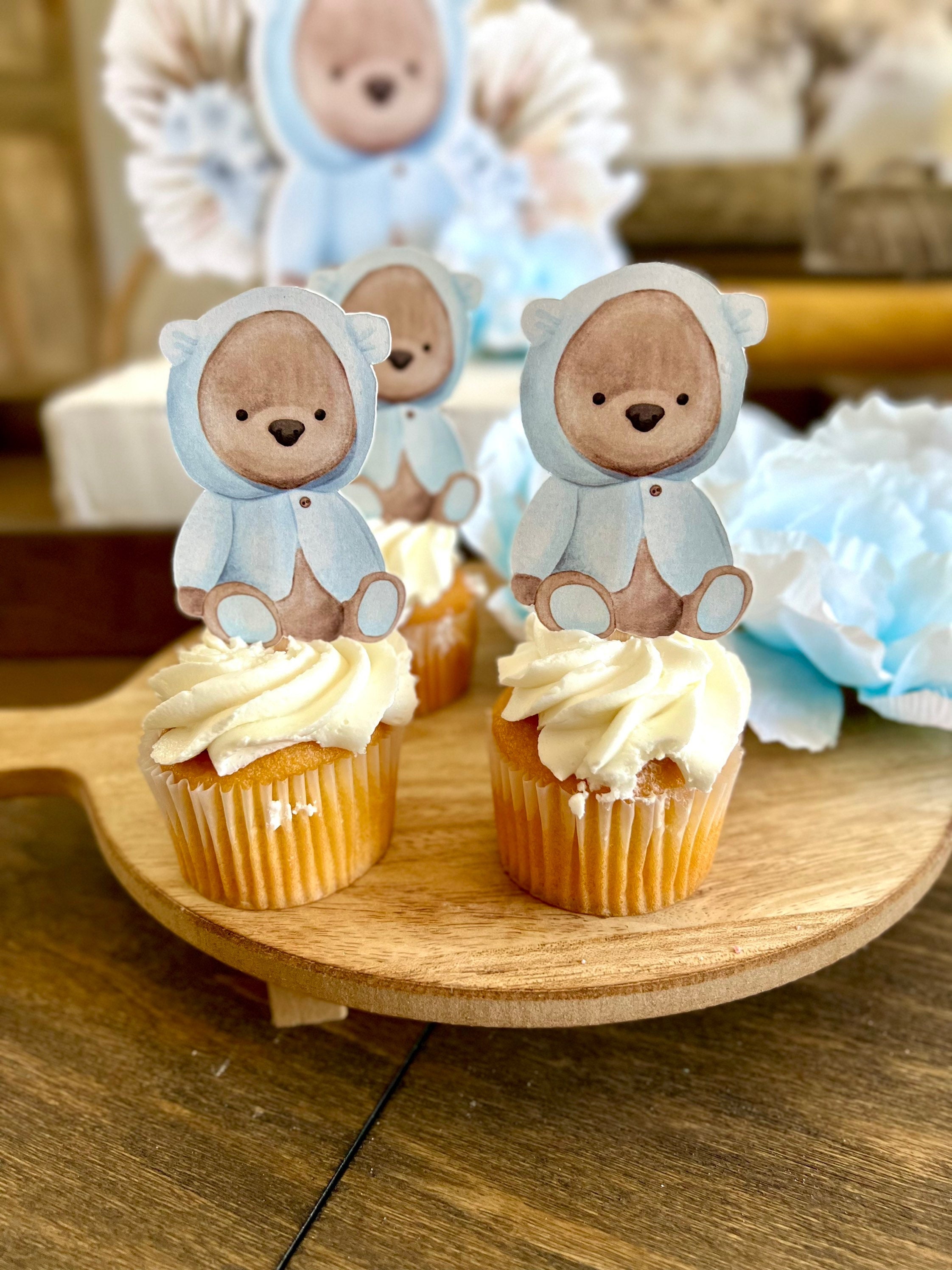 36 Topper per Cupcake a Tema Orso, Baby Shower, Decorazioni per Torte per Bambini, Ragazzi, Ragazze, Feste di Compleanno - Ktxaby