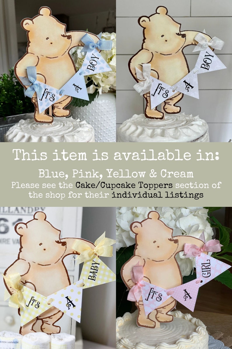 Winnie the Pooh Baby Cake Topper/winnie and Friends Bassinet Topper ...
