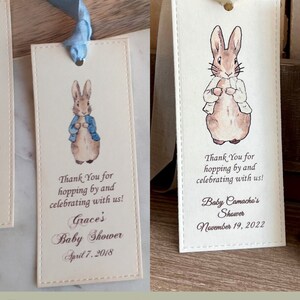 Pink Peter Rabbit Bookmark (set of 12) | Beatrix Potter Baby Shower ...