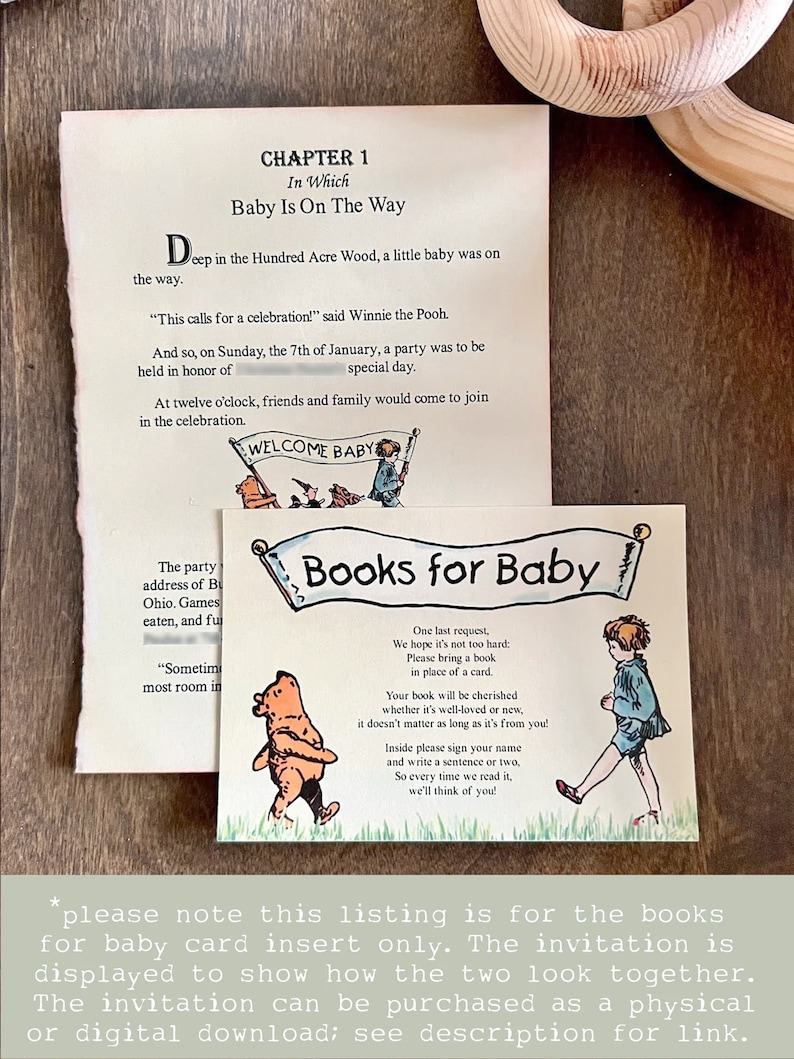 Winnie the Pooh Storybook Books for Baby Card (set of 12) | Classic ...