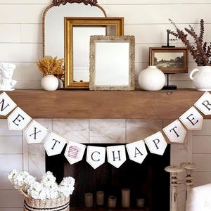 Next Chapter Bookish Banner | A New Chapter Bridal Shower Decorations, Book Themed Baby Shower Garland, Onto the Next Graduation Party Decor