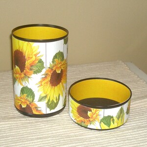 Sunflower Pencil Holder / Sunflower Office Desk Accessories / Pencil Cup / Desk Organizer / Makeup Brush Holder 1638 image 2