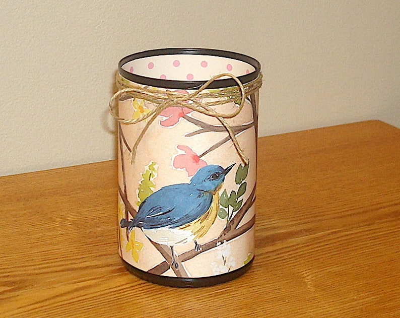 Bluebird Desk Accessories Floral Bird Pencil Holder Fun Desk Organization Office Decor Dorm Decor 1640 image 9