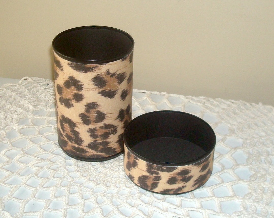 Leopard Print Desk Accessories Wild Cat Pencil Holder Fun Desk