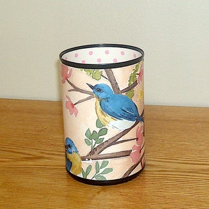 Bluebird Desk Accessories Floral Bird Pencil Holder Fun Desk Organization Office Decor Dorm Decor 1640 image 2