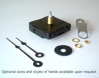 Silent High Torque Clock Movement - Non-Ticking Quartex - "I" Shaft